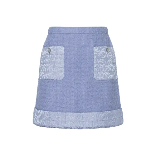 Chanel Повседневные короткие юбки Женские Фиолетовый