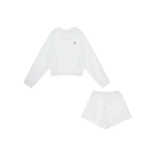 Weekly Экрю & Дышащий Защита от солнца Женские Повседневные Комплекты