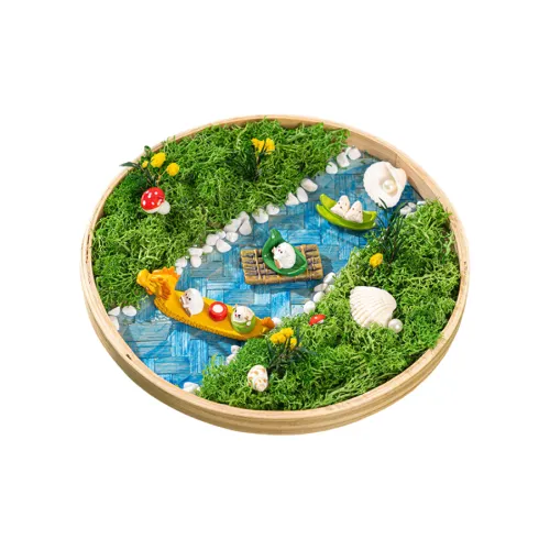 GERONG Лесной мшистый Микро Ландшафт Рисование Ручная работа