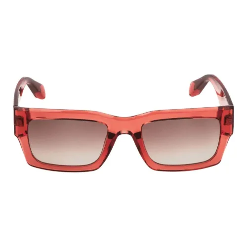 Roberto Cavalli Ацетат Прямоугольные Солнцезащитные очки Женские Красные