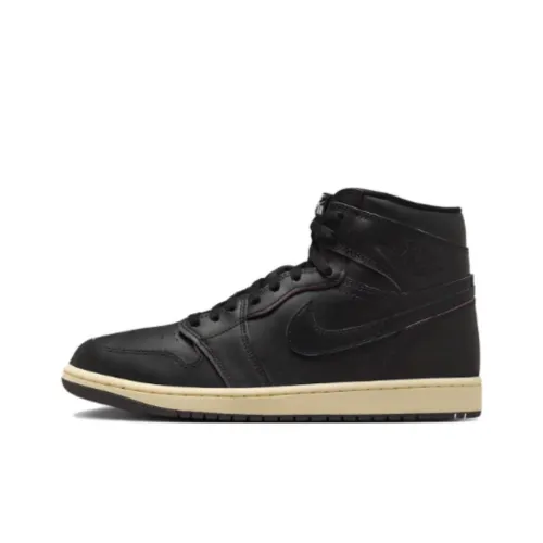 Jordan Air Jordan 1 Винтажные баскетбольные кроссовки High Top Черные Унисекс