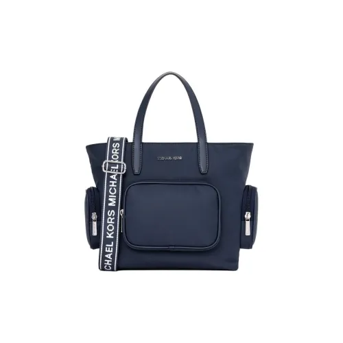 MICHAEL KORS Переработанный Нейлон Тоут Сумка Сумка для покупок Сумка Маленькая Женская Темно-синяя