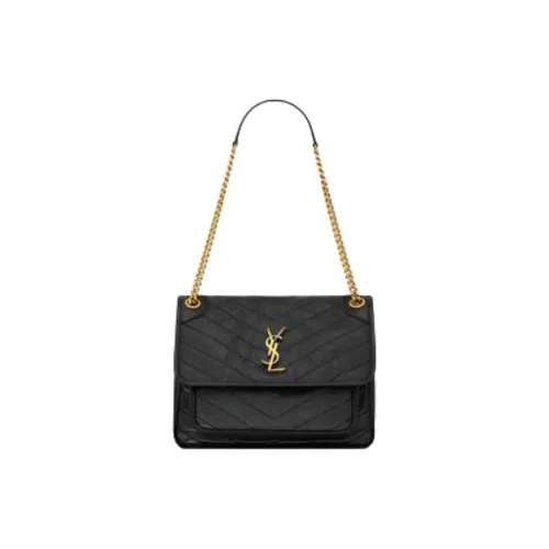 SAINT LAURENT Niki Кожа Сумка через плечо Средняя Женская Черная