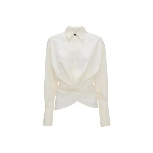 Leather Cat Белый Женские Рубашки