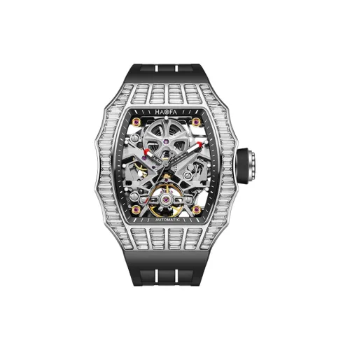 HaofaTourbillon 1983 Автоматический механический механизм Часы Мужские Часы Черепный циферблат