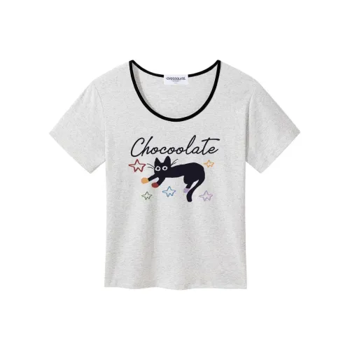 CHOCOOLATE Бело-серые Женские T-рубашки