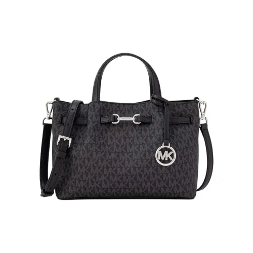 MICHAEL KORS Carson Покрытый холст Тоут Сумка Сумка для покупок Сумка через плечо Сумка Маленькая Женская Черная