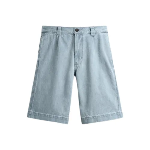 ZARA Sky Blue Men's Denim Shorts ZARA Небесно-голубые мужские джинсовые шорты