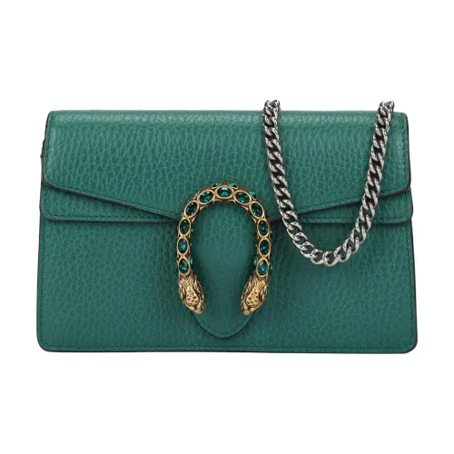 GUCCI Dionysus Кожаная Сумка через плечо Сумка на плечо Экстра мини Женская Изумрудно-зеленая