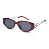 Бургундская оправа с серыми линзами B91