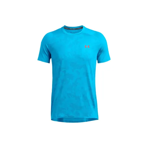 Under Armour Blue Men's T-Shirts Уnder Armour Синий Мужской Т-Рубашки