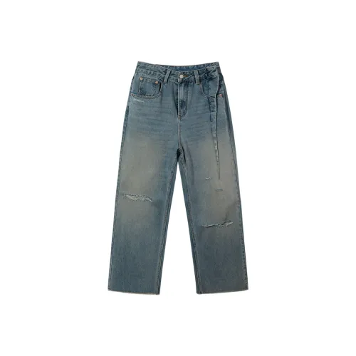 Ouyang Medium Blue Women's Jeans Оуян Средне-синие Женские Джинсы