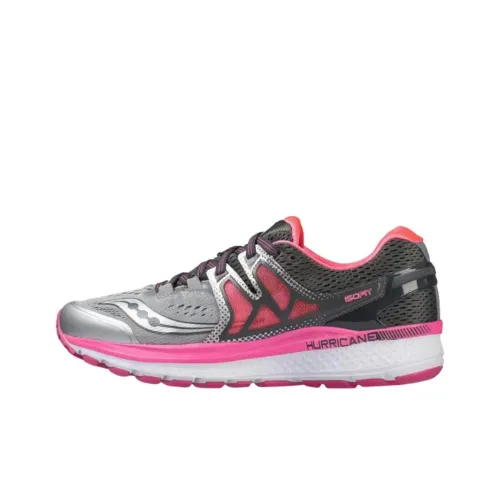 Saucony Hurricane Iso Hurricane 3 Беговые кроссовки Женские Серый Розовый