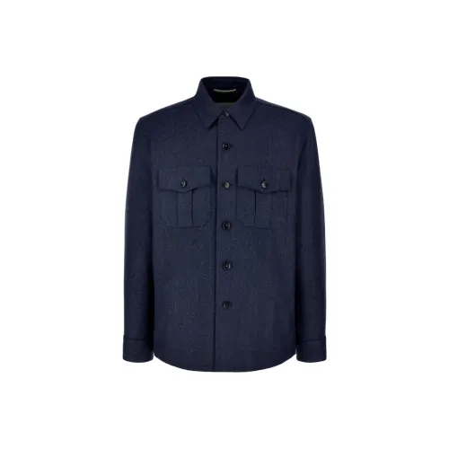 Canali Мужские синие куртки