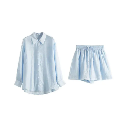 SLLSKY Ocean Blue Женские Повседневные Костюмы