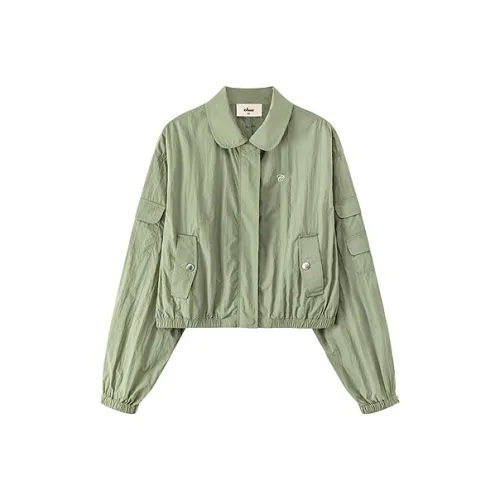 CHUU Серый Гороховый Зеленый Женский Короткий Пальто