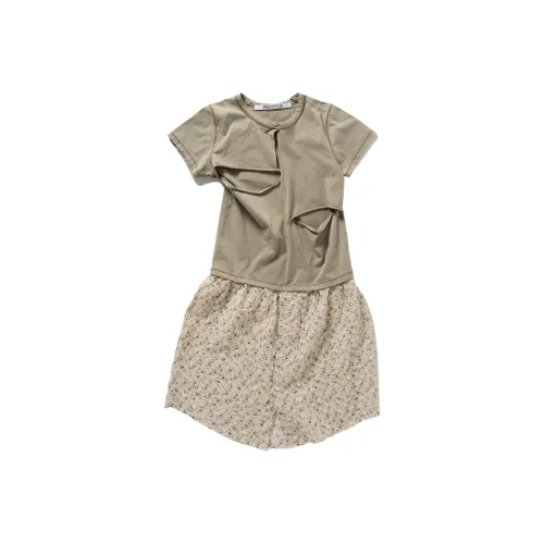 Perverze Combined T Рубашка-платье Короткий рукав Женское платье