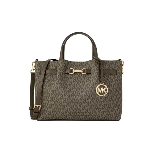 MICHAEL KORS Carson Покрытый холст Сумка Средний Женский Оливковый