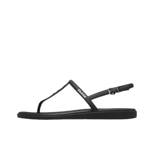 Crocs Miami с шипами стринг FLIP ремешок сандалии 3,5 см женские черный