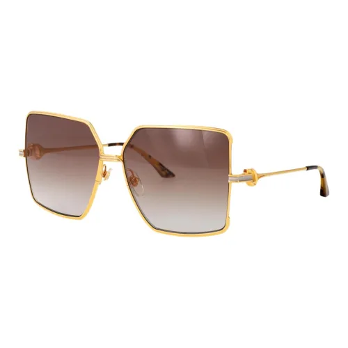 CASABLANCA Нержавеющая сталь Квадратные Солнцезащитные очки Мужские Золотые