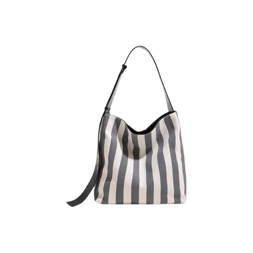 PESASRIE Холст Сумка через плечо Стандартная Женская Синяя Белая