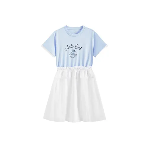 Antakids Tian Dong Синий/Чисто белый 1 Kids Платья