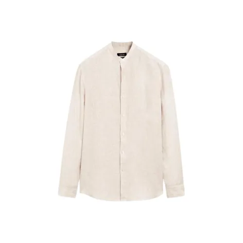Massimo Dutti Экрю Мужские Рубашки
