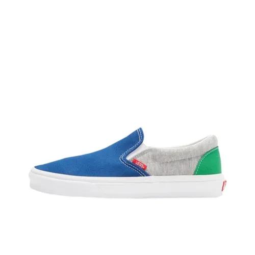 Vans CLASSIC Slip-On Скейтборд Кроссовки Мужские Синие Серые