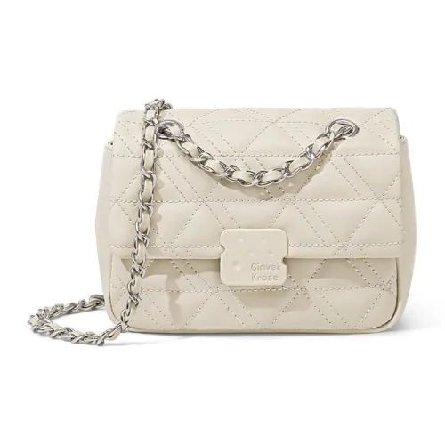 CinvaiKrose Сумка через плечо из синтетической кожи маленькая женская экрю черная