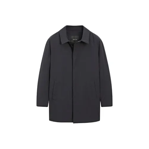 Massimo Dutti Темно-синий Мужской Тренч