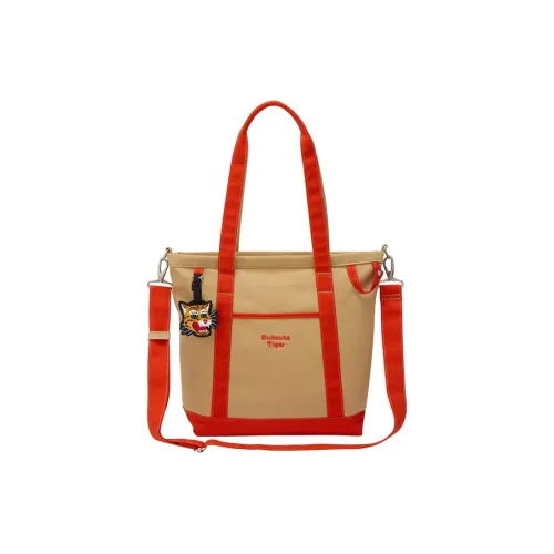 Onitsuka Tiger Хлопок Сумка Унисекс Бежевый Оранжевый Желтый