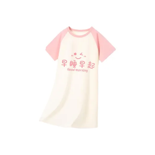 Детская Bejirog Женская Ночная сорочка 100% хлопок Стильный Детская Пижама Летняя Девушка Воздух Кондиционеры Домашняя одежда Сон Халат