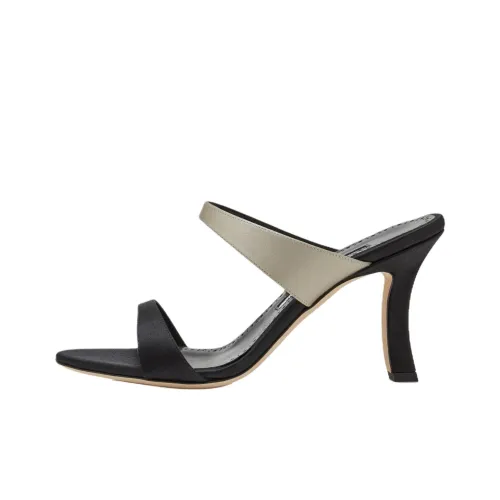 MANOLO BLAHNIK Слипоны 9 см Женские Черные