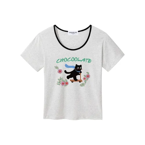 CHOCOOLATE Бело-серые Женские T-рубашки