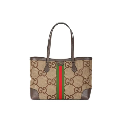 GUCCI Ophidia Холст и Кожа Тоут Сумка Сумка для покупок Сумка через плечо Сумка среднего размера Женская