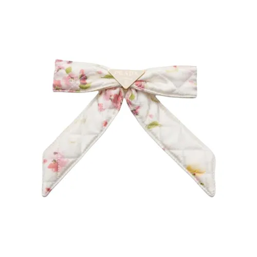 PRADA Сатин Заколки для волос Женские Белые