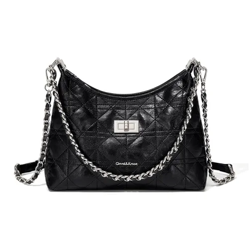 CinvaiKrose Сумка через плечо из синтетической кожи Crescent Moon Сумка на плечо Маленькая Женская Черная Серебряная