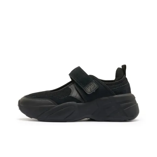 Onitsuka Tiger Платформа Туфли Мэри Джейн Женские Черные