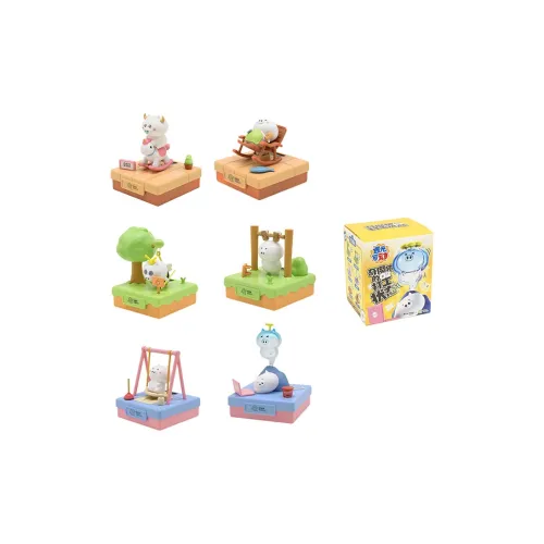 Rock World QIMA Свинья Worker Status Коллекция Слепые коробки Один Mystery Коробка Целая коробка 6 шт