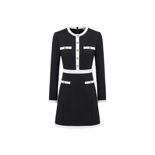 KARL LAGERFELD FW25 Длинное платье с длинными рукавами женское