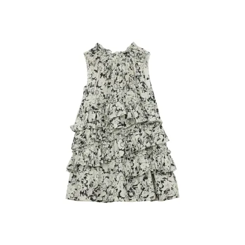 SUNTOMORROW Платье 2025 Лето Черный Подростки