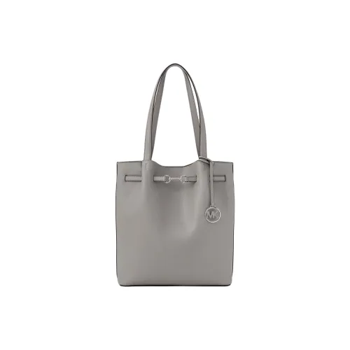 MICHAEL KORS Carson Коровья кожа Сумка на плечо Большая Женская Серого цвета
