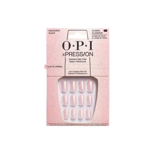OPI Reoccurin' Gleam False Nail Короткий Квадрат Розовый Однотонный Сияние