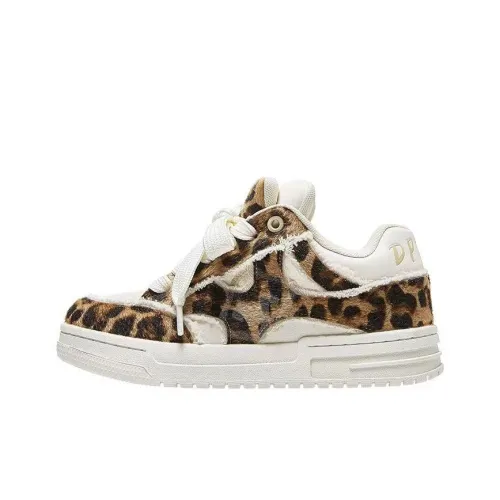 Meiretu Амортизация Износостойкий Низкий Топ Повседневная Обувь Женская с Леопардовым Принтом