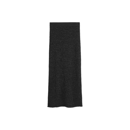 COS Черные Женские Вязаные Длинные Юбки