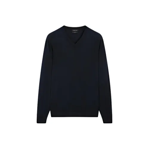 Massimo Dutti Морской Синий Мужской Трикотаж