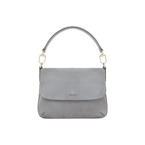AMANI La Prima Замша Телячья кожа Сумка через плечо Сумка среднего размера Женская Серого цвета
