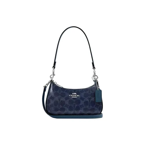 COACH Кожа Сумка через плечо Женская Синяя
