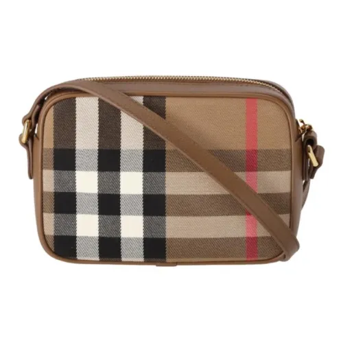Сумка Burberry Canvas Camera Сумка Плечевая Сумка Маленькая Женская Коричневая
