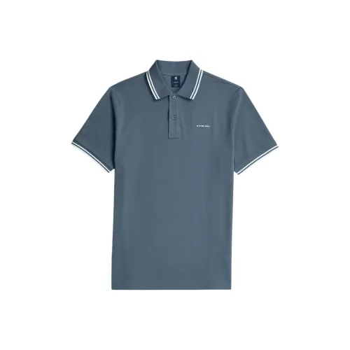 STAR RAW Medium Blue Men's Polo